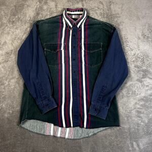 Vintage 80s 90s Wrangler Brushpopper Shirt Men's L/XL Faded Retro Western Rodeo